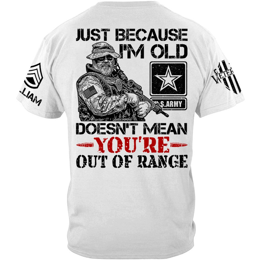 Just Because I'm Old Doesn't Mean You're Out Of Range Personalized Watch For Veteran main image 0