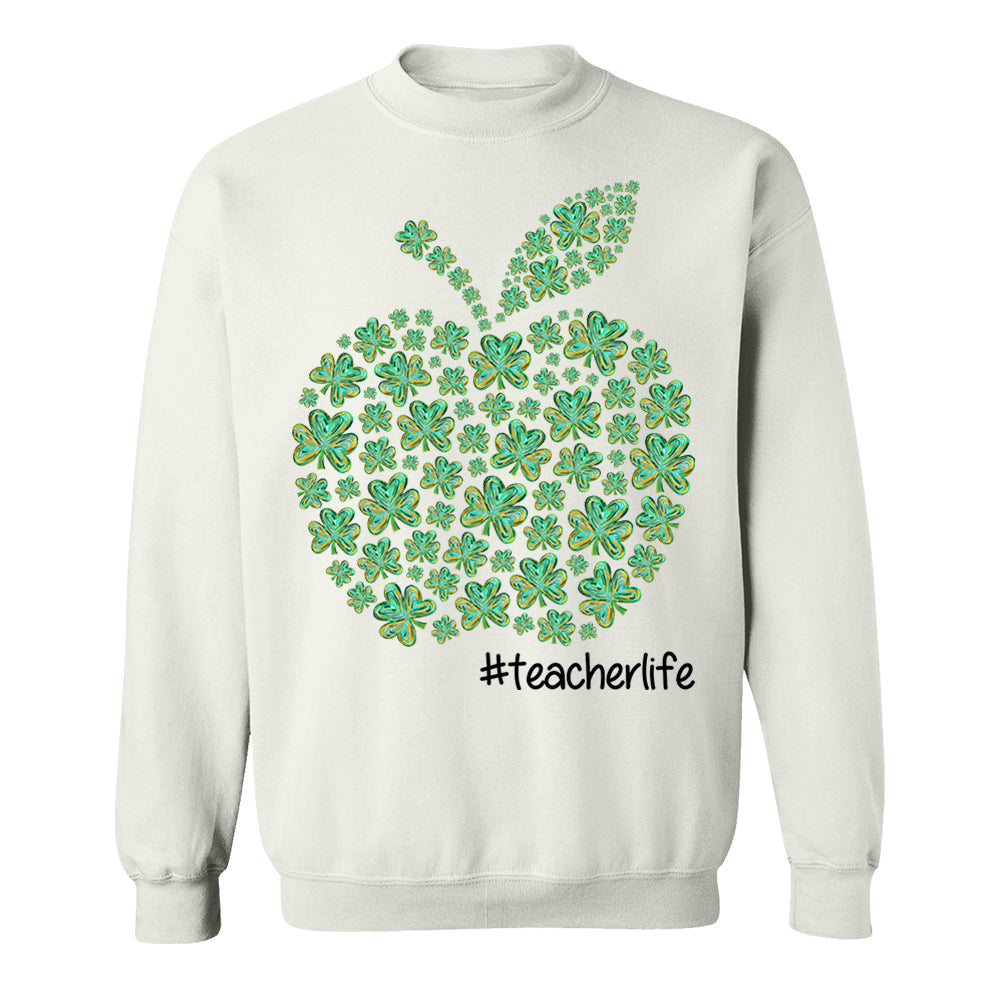 Teacher Patrick Day Shamrock Apple Custom Hashtag Teacher Life Gift For Teacher H2511 Do99