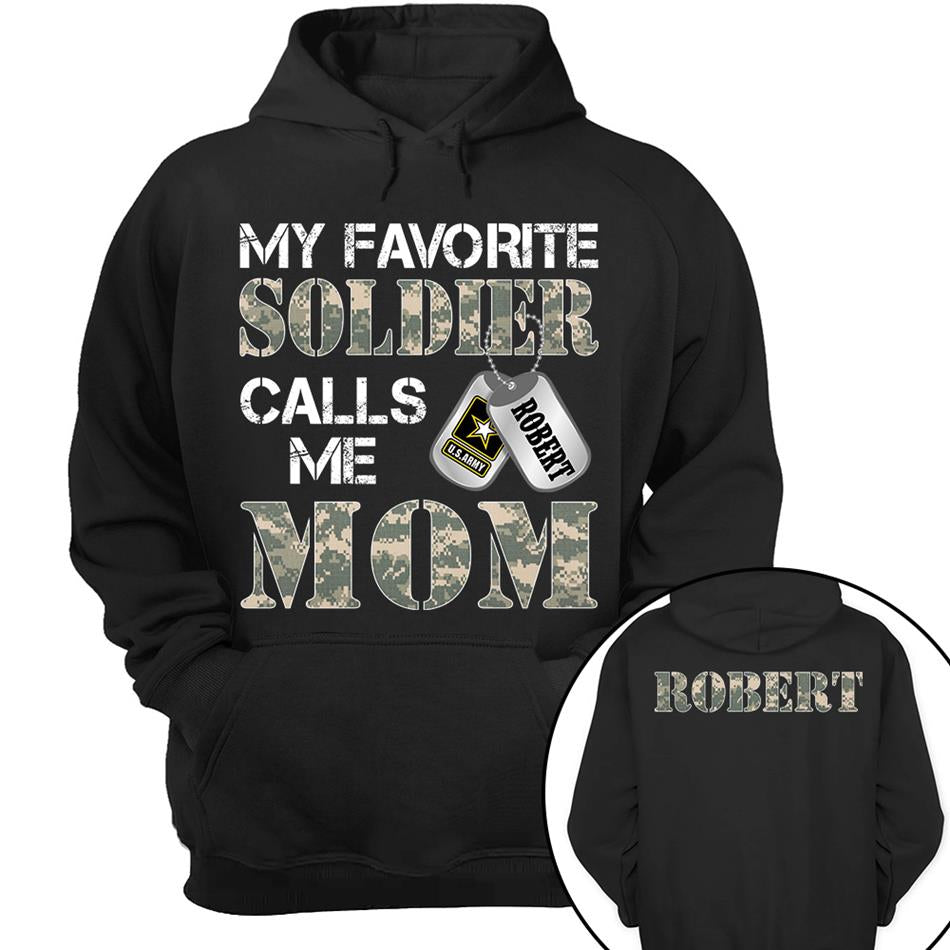 My Favorite Soldier Calls Me Mom Custom Shirt For Proud Military Family Graduation Day Shirt H2511 Trna