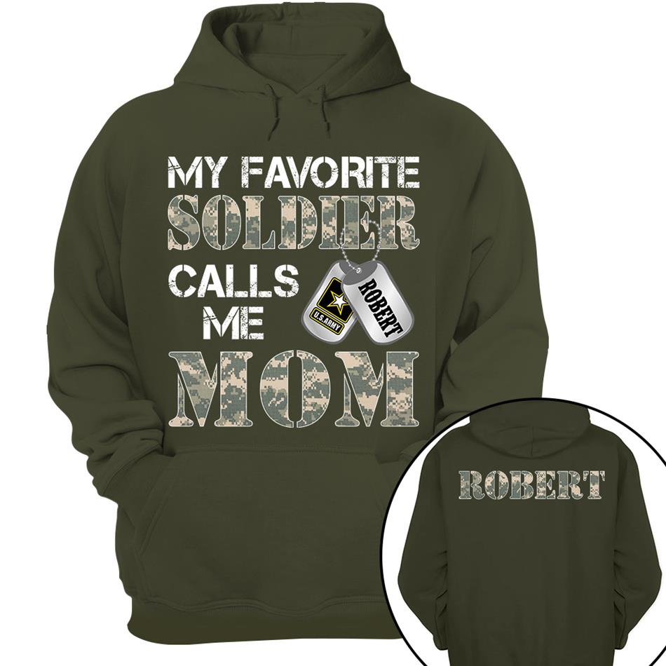 My Favorite Soldier Calls Me Mom Custom Shirt For Proud Military Family Graduation Day Shirt H2511 Trna