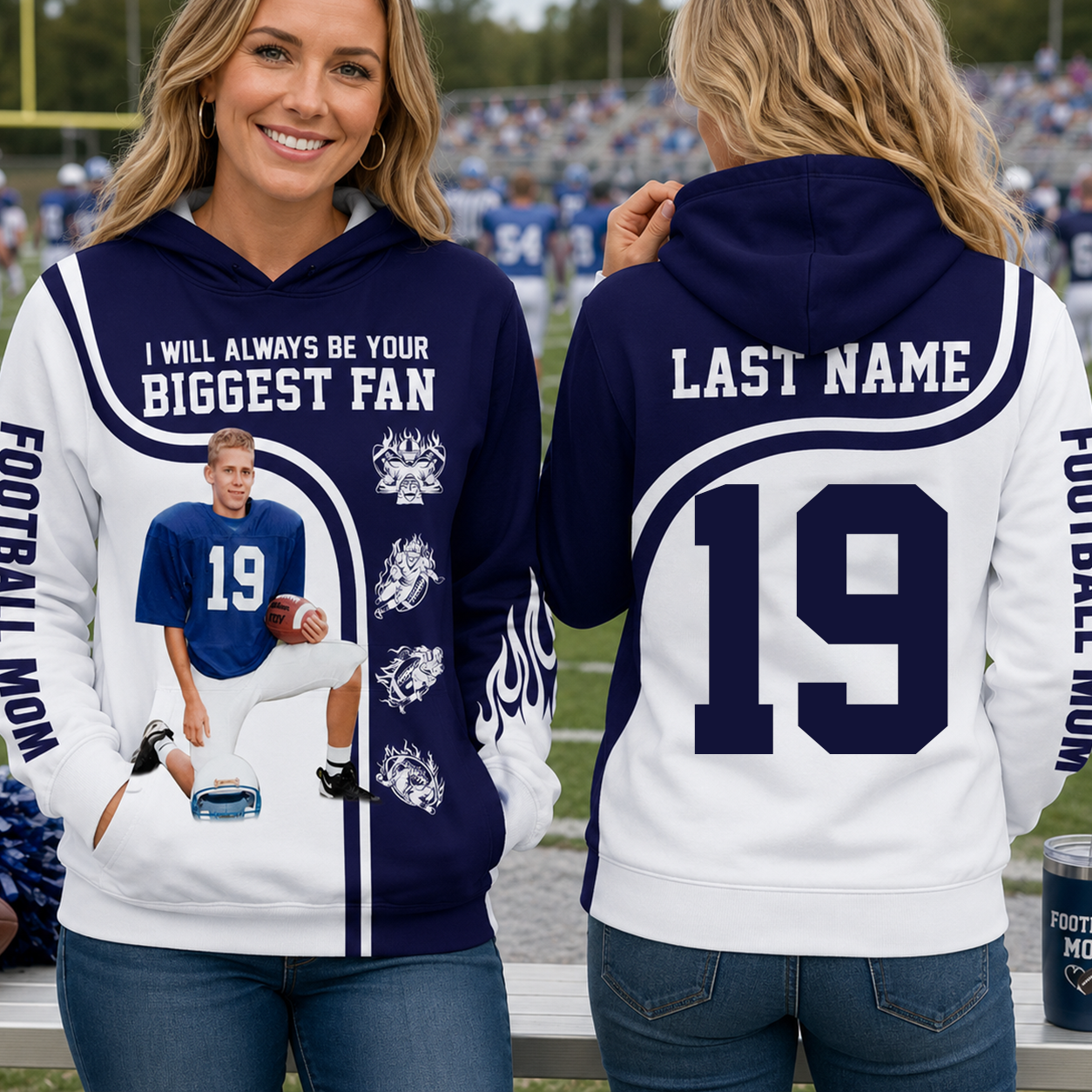 I Will Always Be Your Biggest Fan Custom All Over Print Shirt Gift For Football Mom Football Lovers H2511