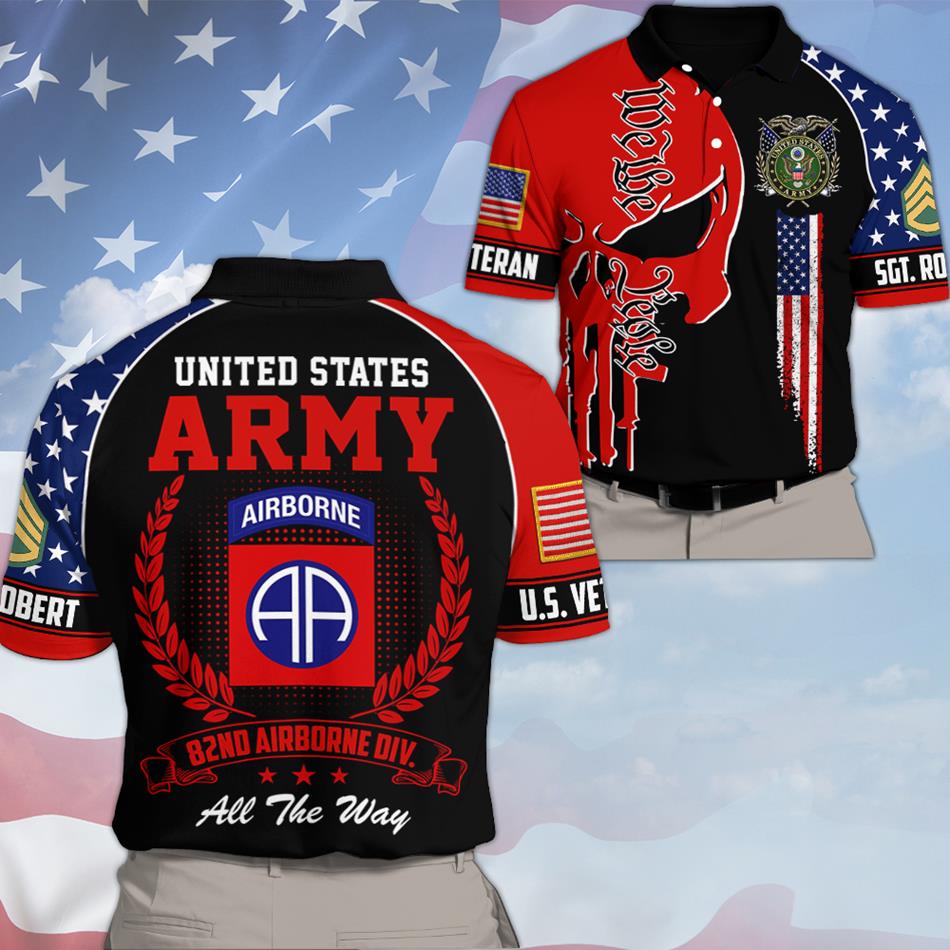 Custom Division Unit U.S. Veteran We The People Skull Custom All Over Print Shirt For Soldier Veteran H2511 Trna