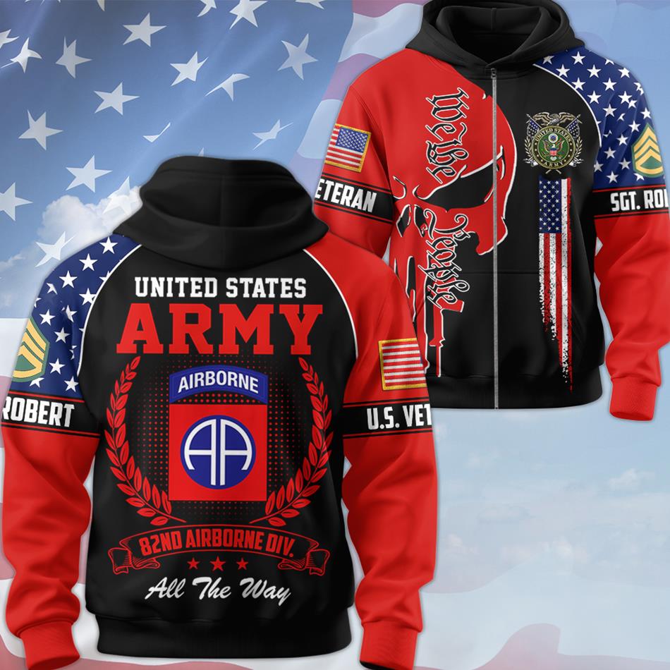 Custom Division Unit U.S. Veteran We The People Skull Custom All Over Print Shirt For Soldier Veteran H2511 Trna