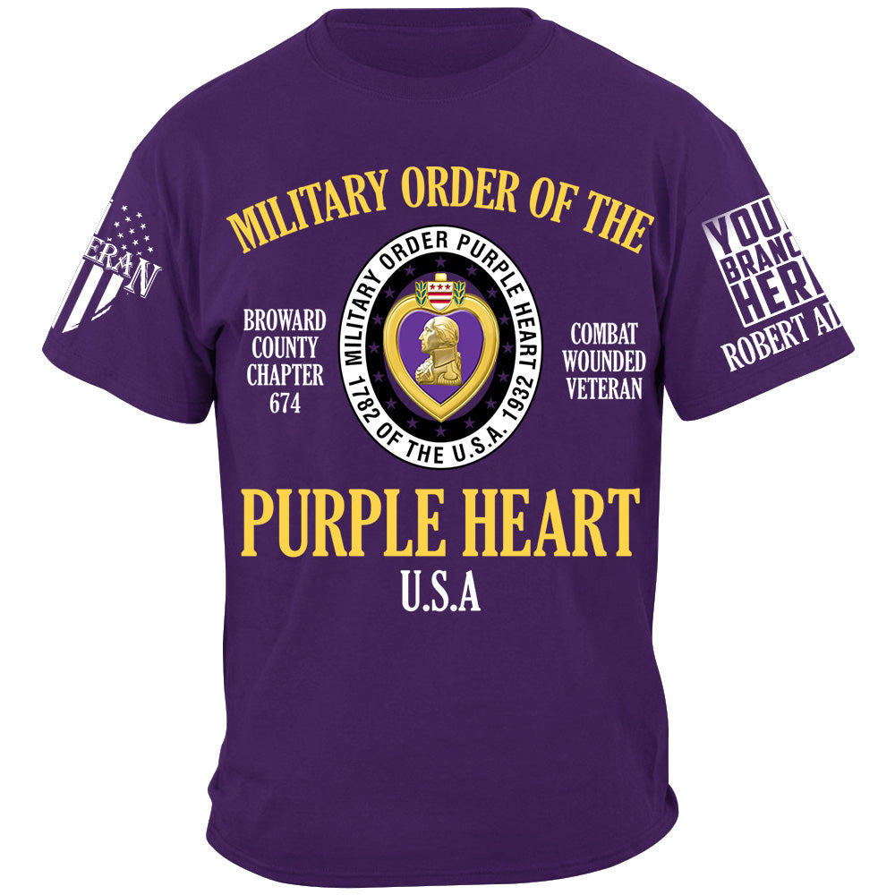 Military Order Of The Purple Heart Custom Shirt For Combat Wounded Veterans H2511