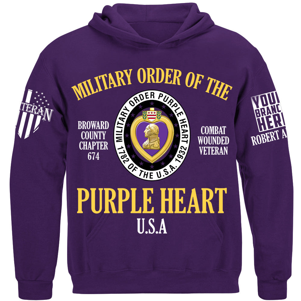 Military Order Of The Purple Heart Custom Shirt For Combat Wounded Veterans H2511
