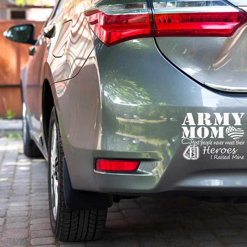 Army Mom Most People Never Meet Their Heroes I Raised Mine Custom Car Decal Sticker Gift For Military Mom Dad Families Car Decal H2511 Trna