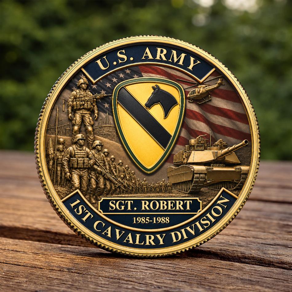 250th Anniversary U.S. Armed Forces Commemorative Coin - Patriotic Military Collectible with Engraved Service Branch Insignia H2511 Trna