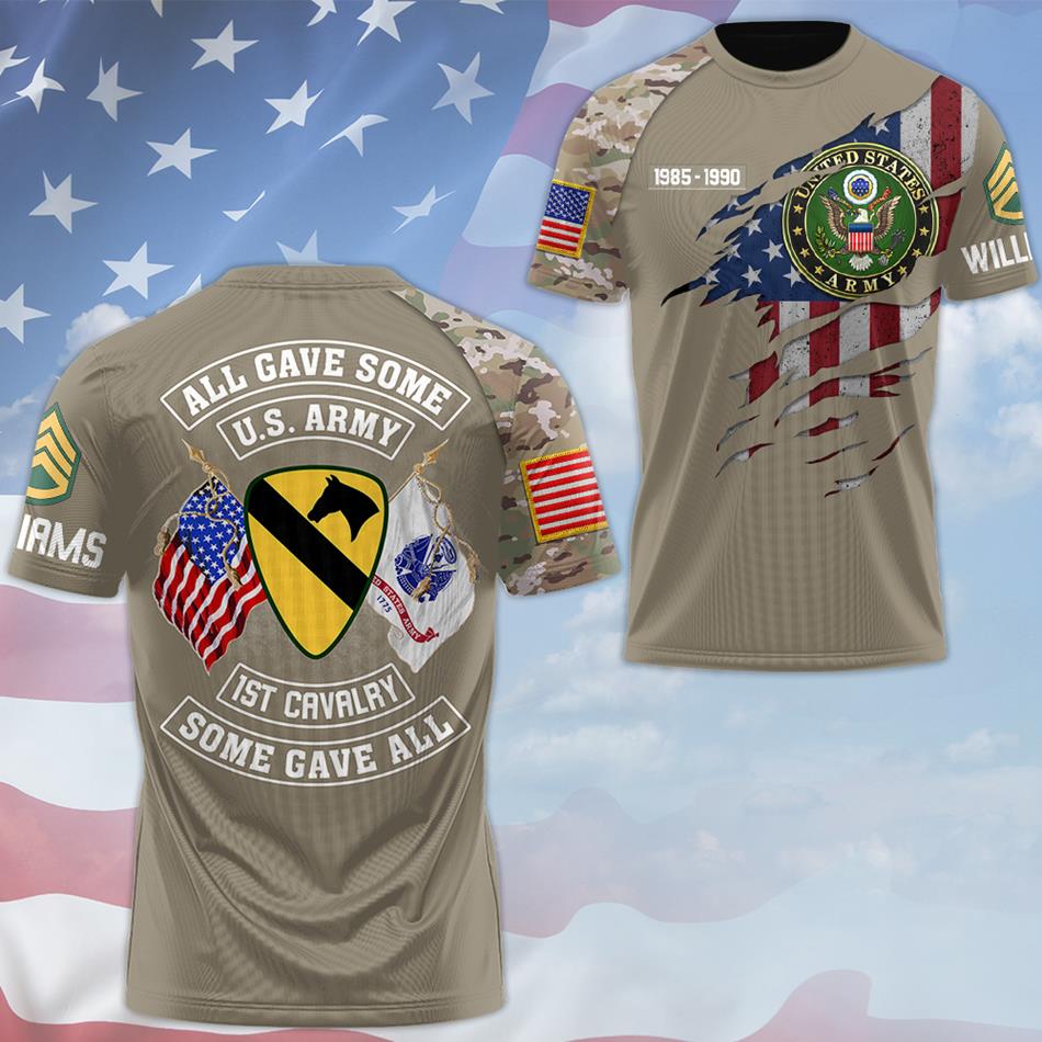 All Gave Some Some Gave All Camouflage Custom Division All Over Print Shirt For Veteran Soldier H2511 Trna