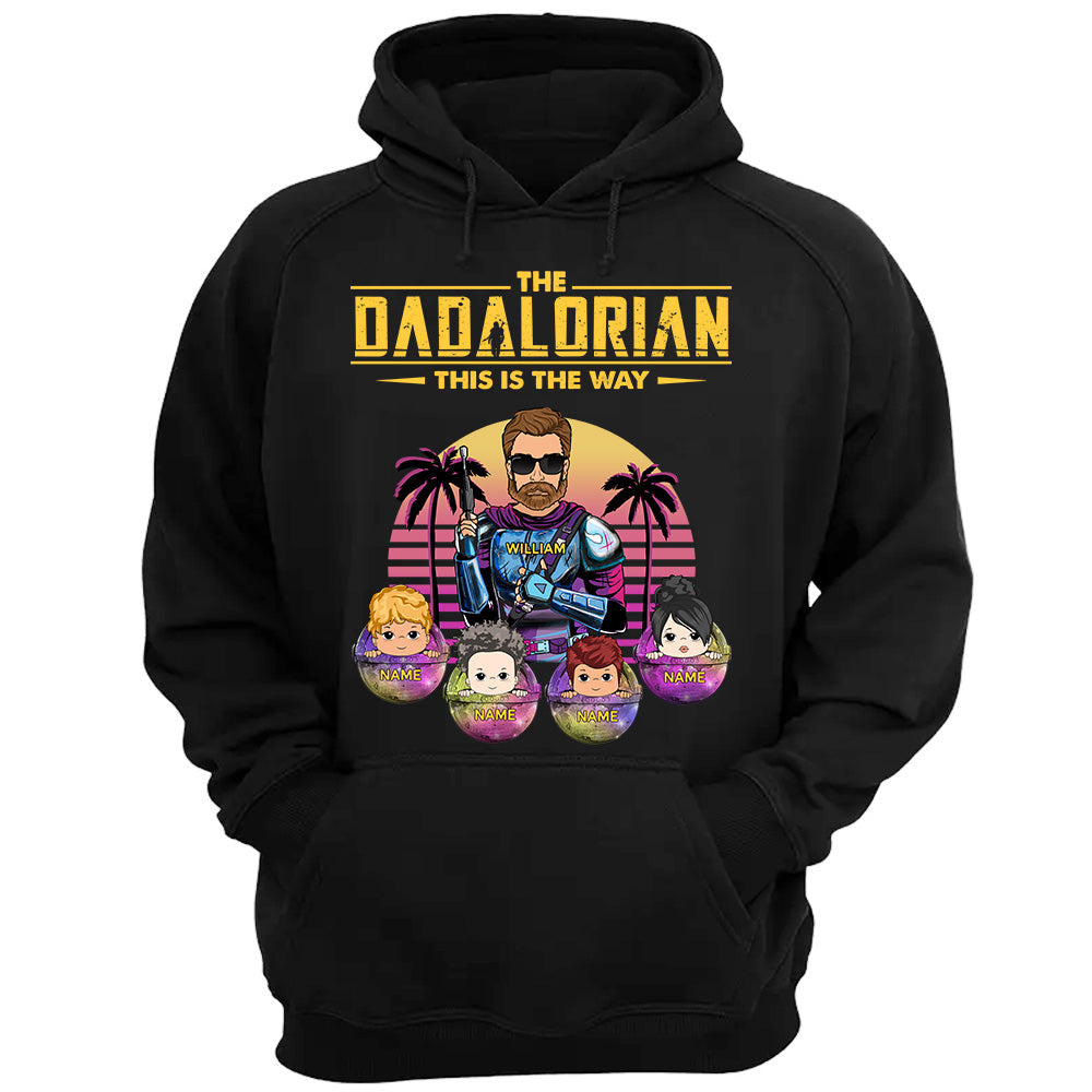 Dadalorian This Is The Way - Personalized Shirt Custom Nickname With Kids Gift For Dad Mom