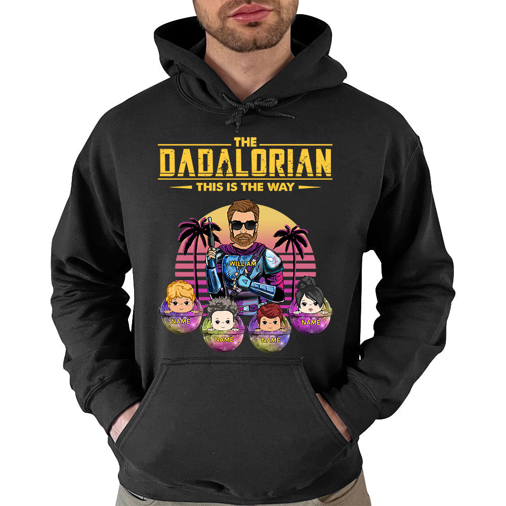Dadalorian This Is The Way - Personalized Shirt Custom Nickname With Kids Gift For Dad Mom