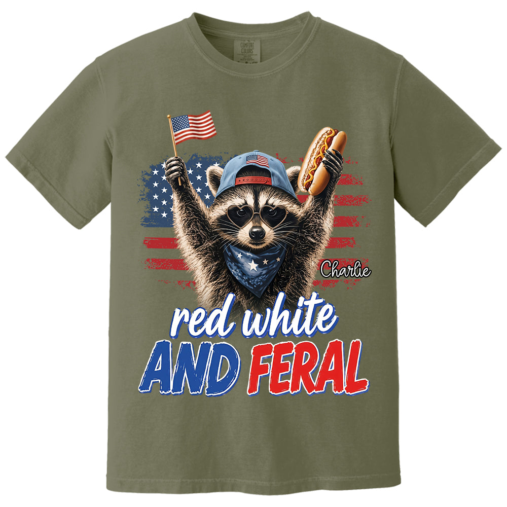 Red White And Patriotic Raccoon, Custom Photo Pet Dog Cat & Raccoon Shirt, Funny USA Animal For 250 Years Of Freedom, July 4th Gift MI209 VH01