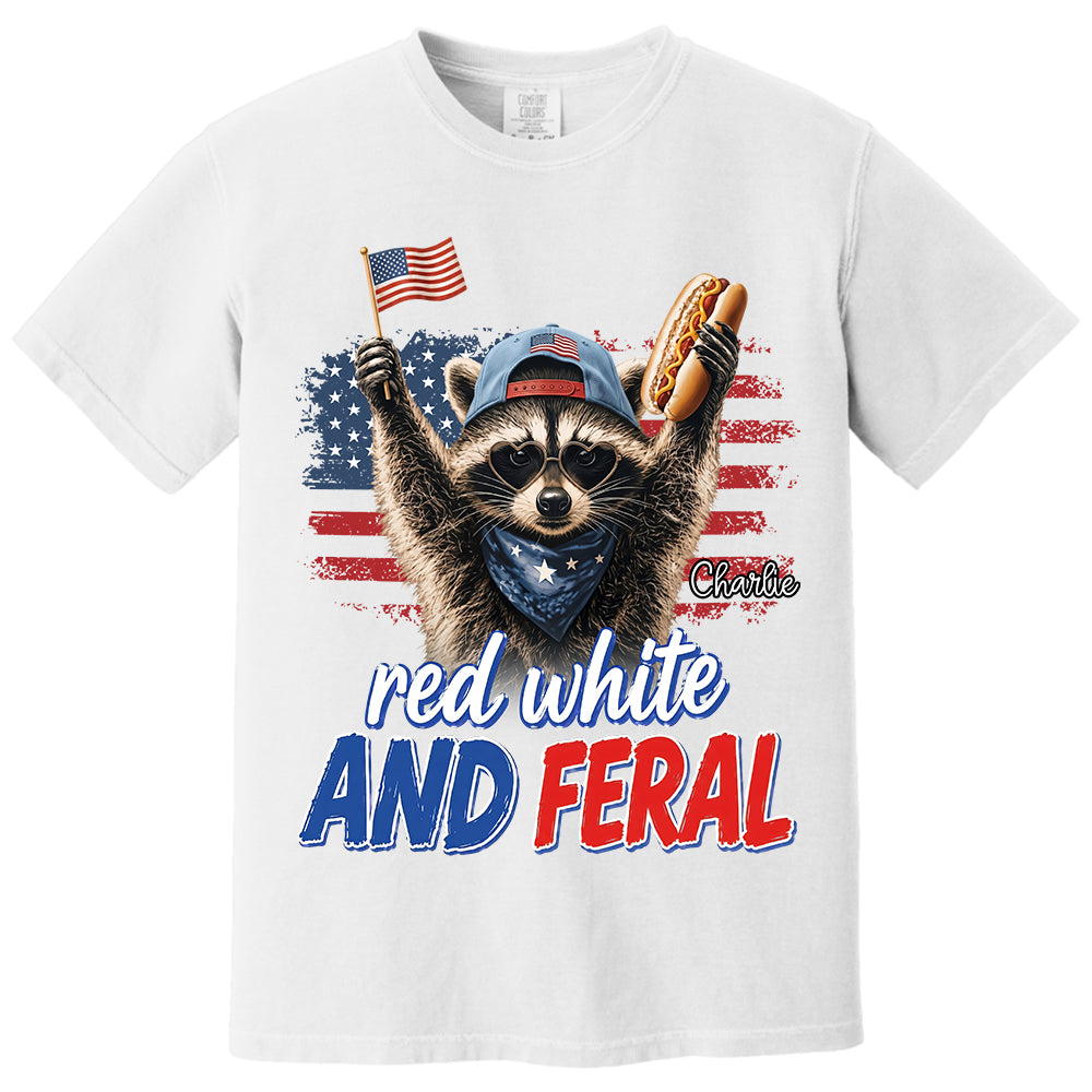 Red White And Patriotic Raccoon, Custom Photo Pet Dog Cat & Raccoon Shirt, Funny USA Animal For 250 Years Of Freedom, July 4th Gift MI209 VH01
