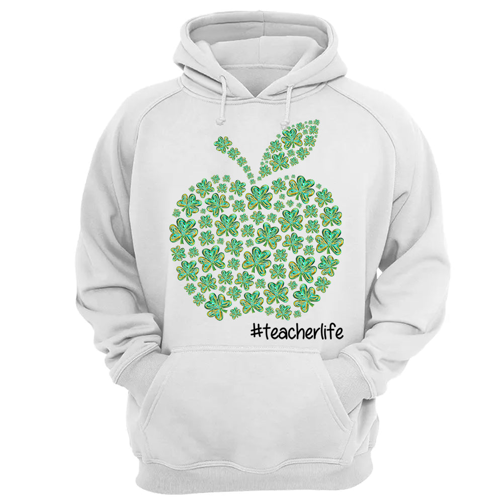 Teacher Patrick Day Shamrock Apple Custom Hashtag Teacher Life Gift For Teacher H2511 Do99