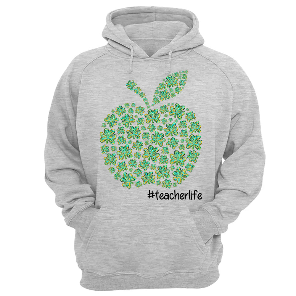 Teacher Patrick Day Shamrock Apple Custom Hashtag Teacher Life Gift For Teacher H2511 Do99