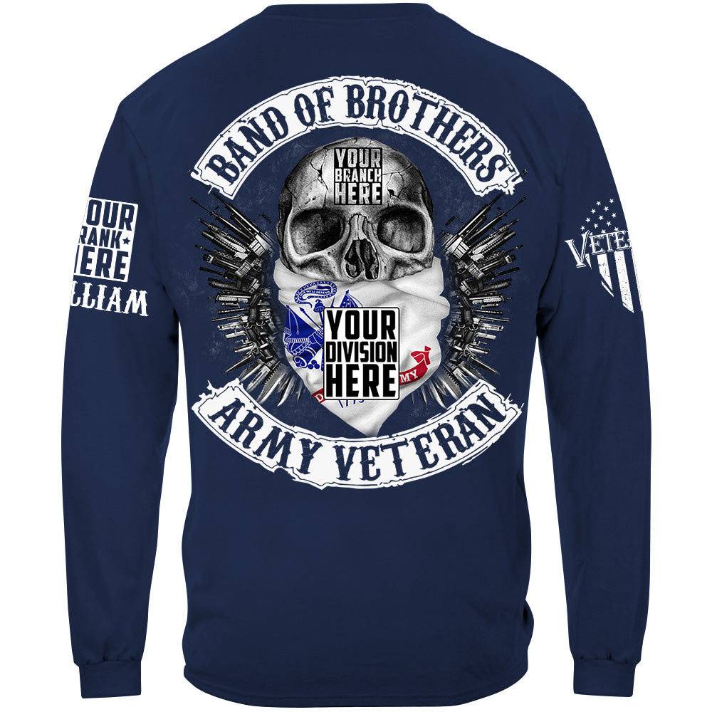 Skull Band Of Brothers US Veteran Custom all Branches Shirt For Veteran H2511