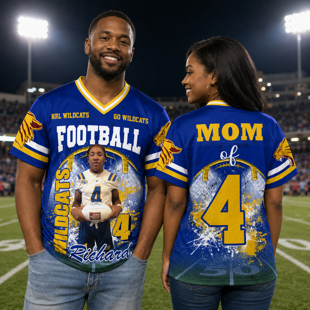 Custom Photo Football Jersey Game Day Shirt Gift For Sport Family H2511