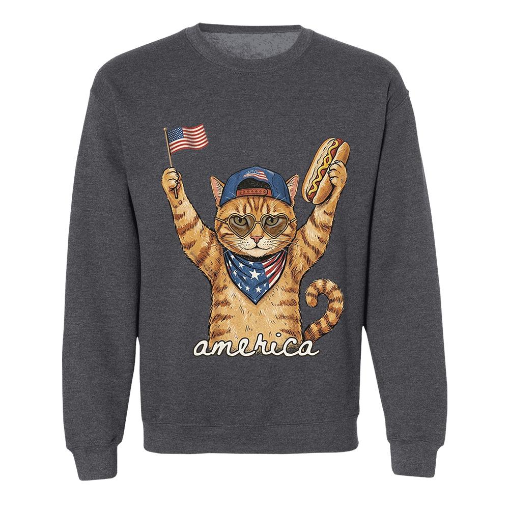 Custom Photo Pet, Patriotic Cat Shirt, Cat Lover Gift, 4th Of July Shirt, America Tee, Independence Day Graphic Nh00