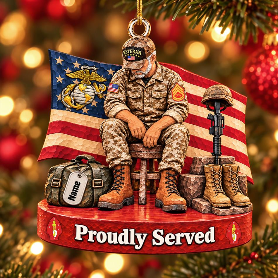 Personalized Veteran Ornament Proud US Veteran Christmas Ornament Gift for Military Veterans H2511 Trna KL07