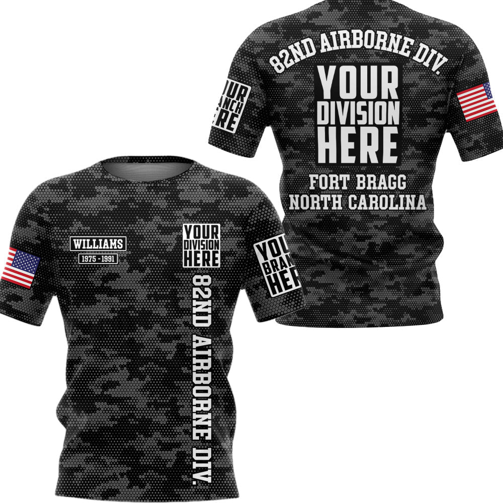 Custom Division And Military Training Base Personalized All Over Print Shirt   Design For Veteran H2511