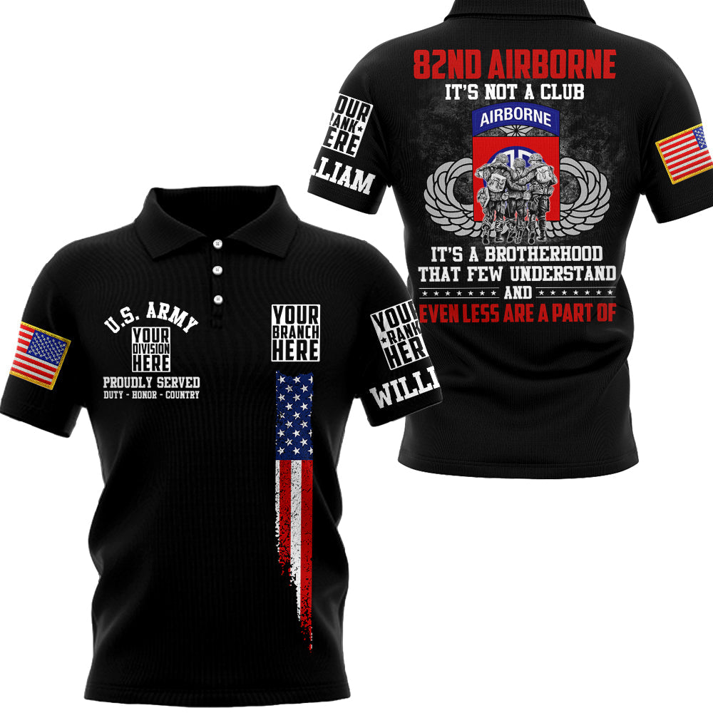 It's Not A Club It's A Brotherhood That Few Understand Personalized All Over Print Shirt For Veteran H2511