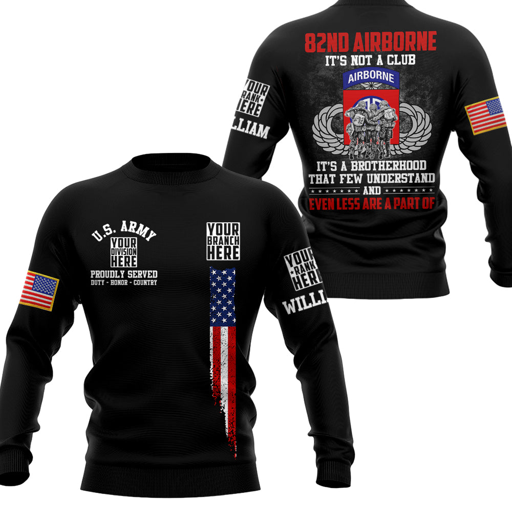 It's Not A Club It's A Brotherhood That Few Understand Personalized All Over Print Shirt For Veteran H2511