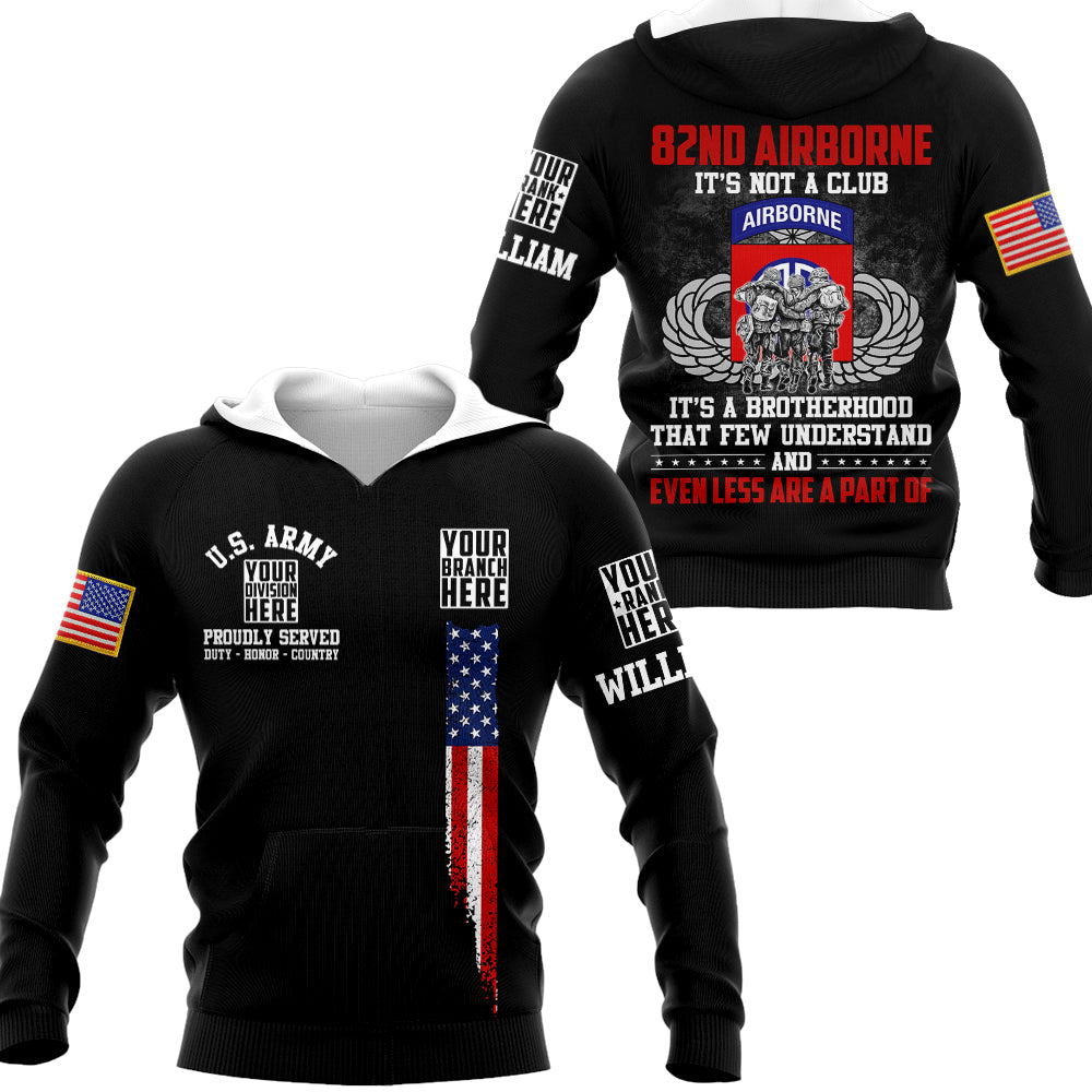 It's Not A Club It's A Brotherhood That Few Understand Personalized All Over Print Shirt For Veteran H2511