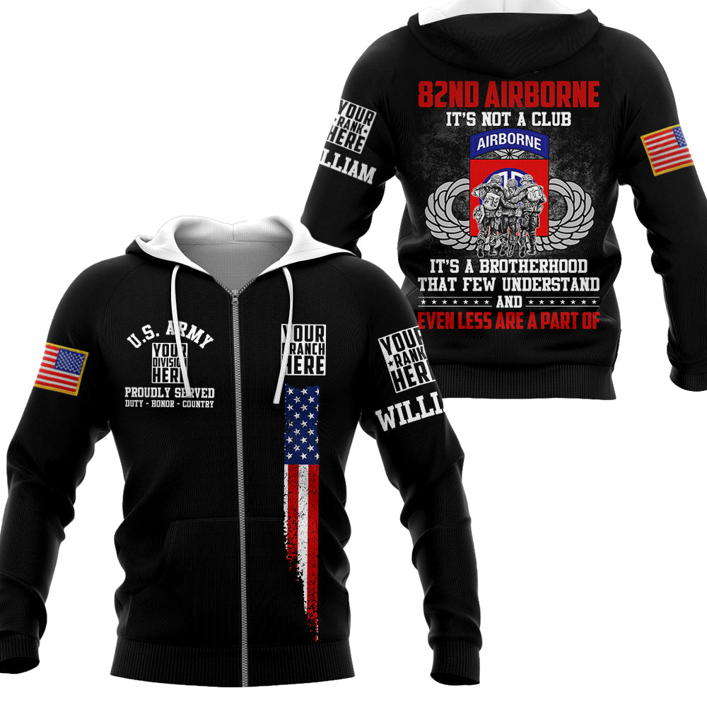 It's Not A Club It's A Brotherhood That Few Understand Personalized All Over Print Shirt For Veteran H2511
