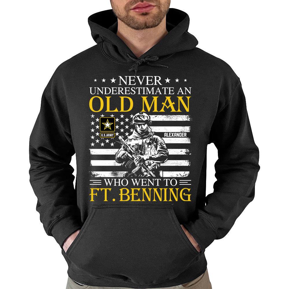 Never Underestimate An Old Man Who Went To Military Training Base Personalized Shirt For Veteran H2511