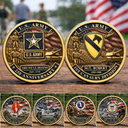 250th Anniversary U.S. Armed Forces Commemorative Coin - Patriotic Military Collectible with Engraved Service Branch Insignia H2511 Trna