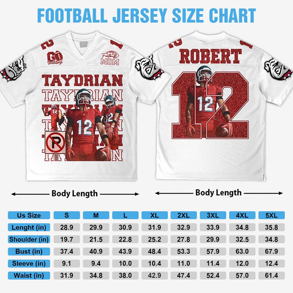 Custom Photo Football Jersey Game Day Shirt Personalized Gift For Football Mom Dad Grandma Family H2511