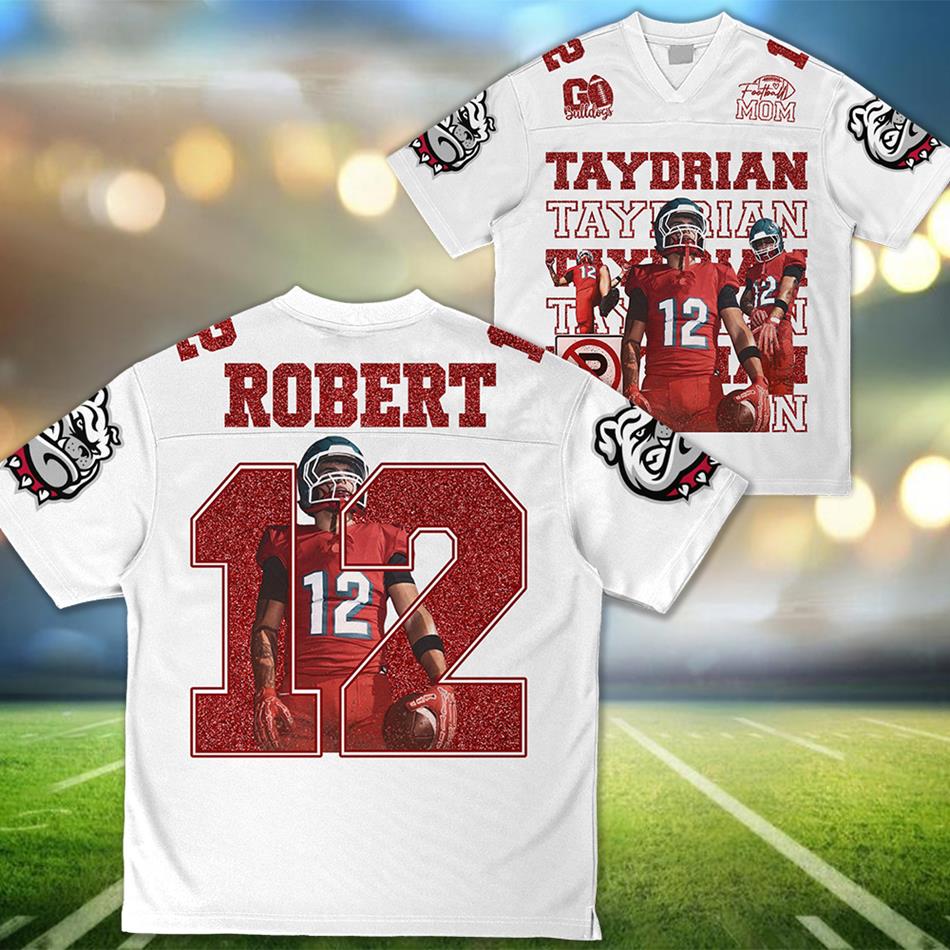 Custom Photo Football Jersey Game Day Shirt Personalized Gift For Football Mom Dad Grandma Family H2511