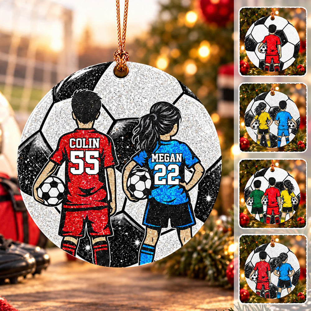 Personalized Soccer Christmas Ornament, Custom Player Gift, Soccer Lovers Gift T1807 T24