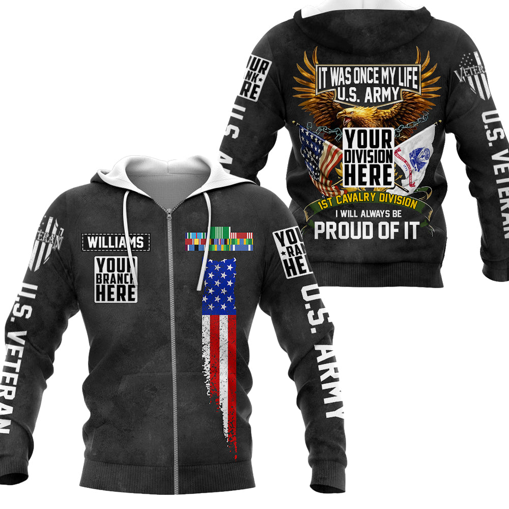 It Was Once My Life I Will Always Be Proud Of It Personalized All Over Print Shirt For Veteran H2511