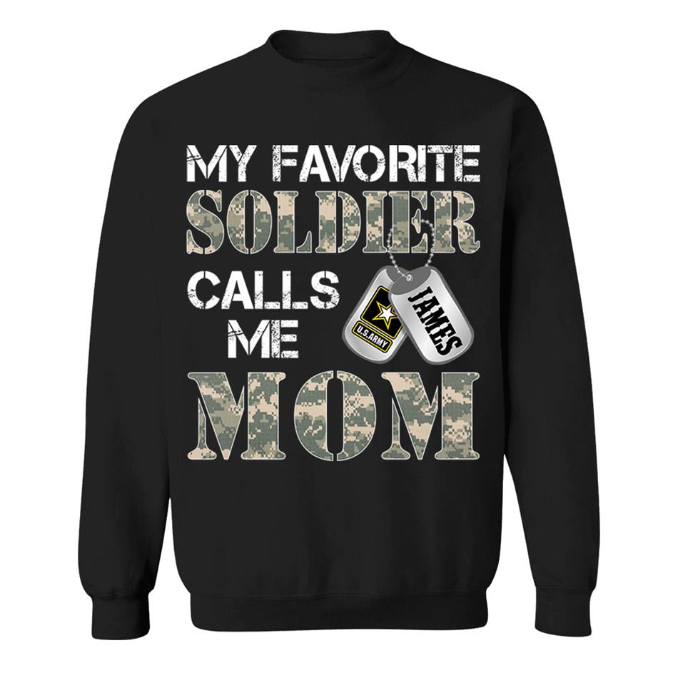 My Favorite Soldier Calls Me Mom Dad Grandma... Custom Shirt For Military Family Graduationn Day Shirt H2511 Trna