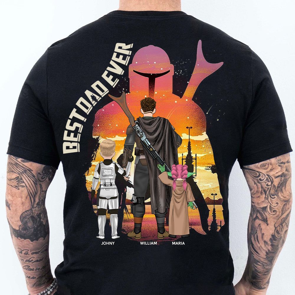 Best Dad Ever - The Dadalorian Personalized Shirt Gift For Dad - Custom Father's Day Gift