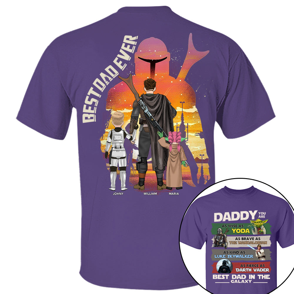 Best Dad Ever - The Dadalorian Personalized Shirt Gift For Dad - Custom Father's Day Gift
