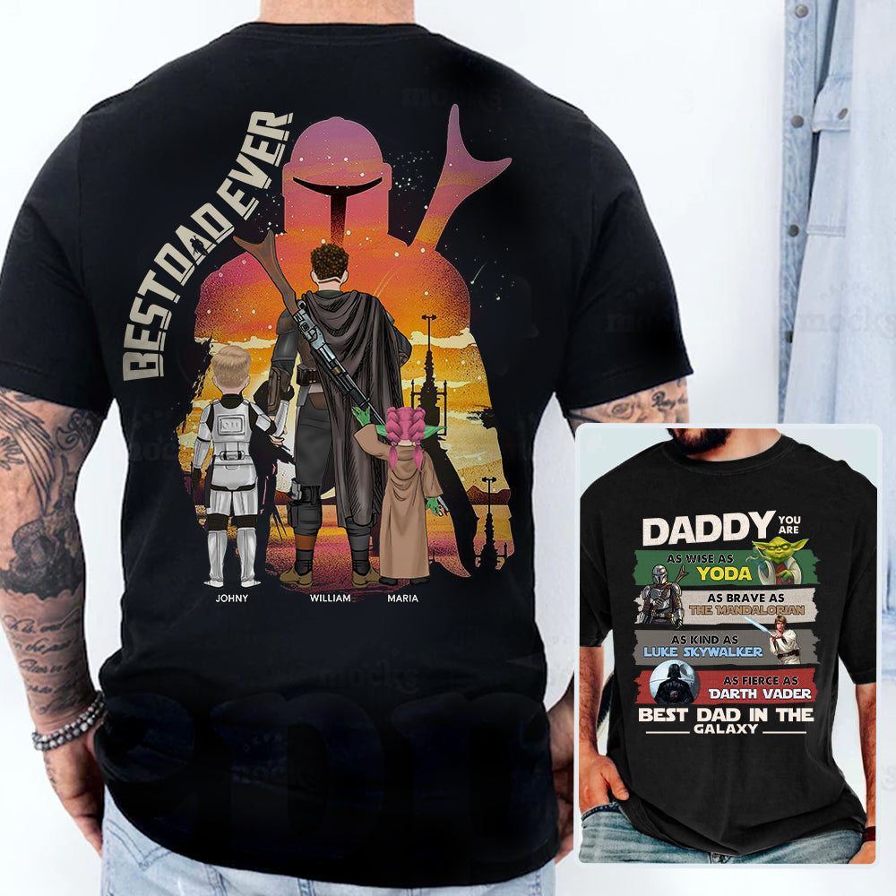 Best Dad Ever - The Dadalorian Personalized Shirt Gift For Dad - Custom Father's Day Gift