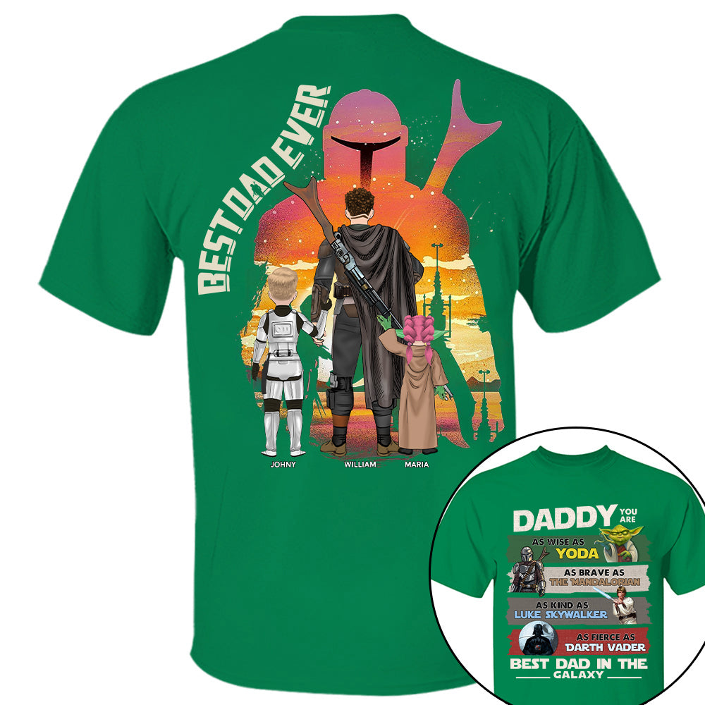 Best Dad Ever - The Dadalorian Personalized Shirt Gift For Dad - Custom Father's Day Gift