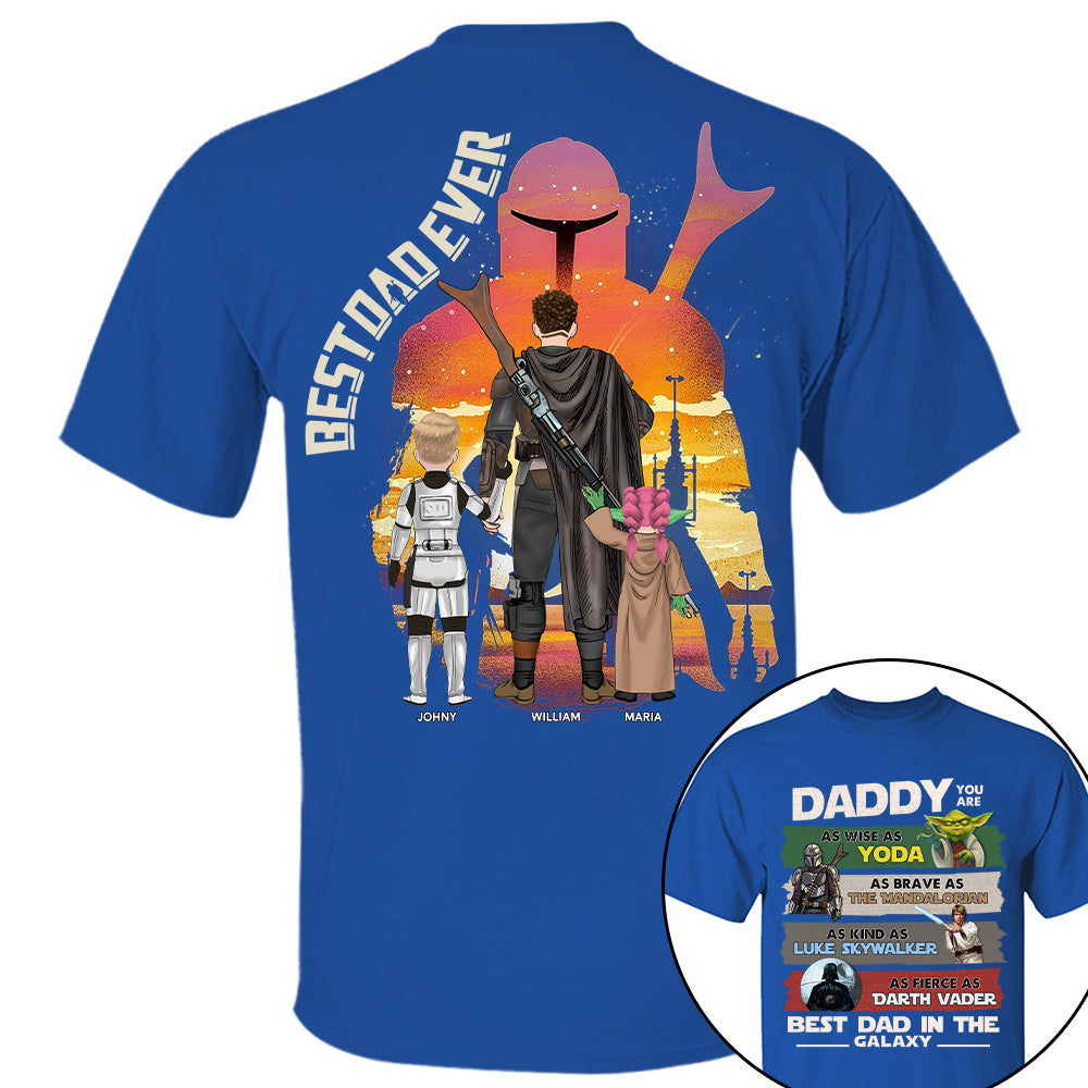Best Dad Ever - The Dadalorian Personalized Shirt Gift For Dad - Custom Father's Day Gift