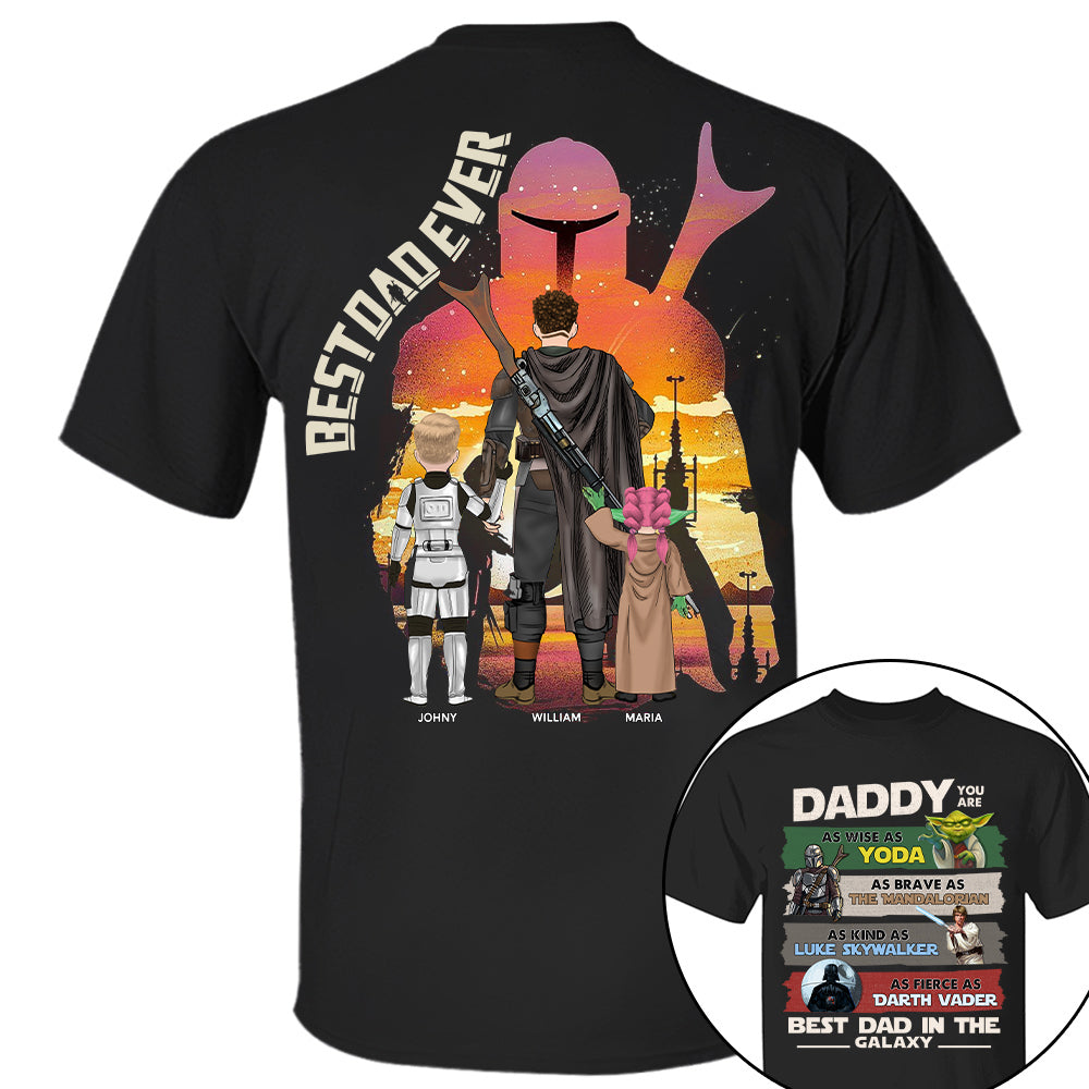 Best Dad Ever - The Dadalorian Personalized Shirt Gift For Dad - Custom Father's Day Gift