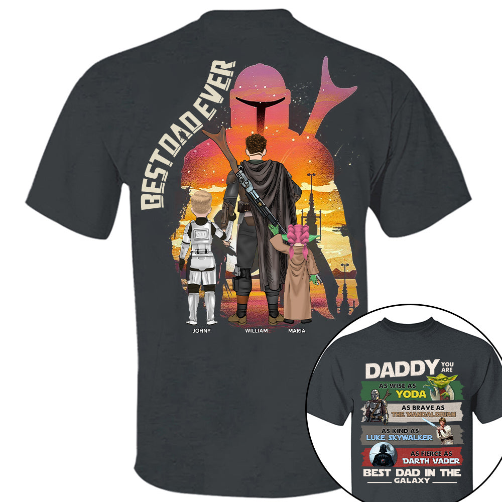 Best Dad Ever - The Dadalorian Personalized Shirt Gift For Dad - Custom Father's Day Gift