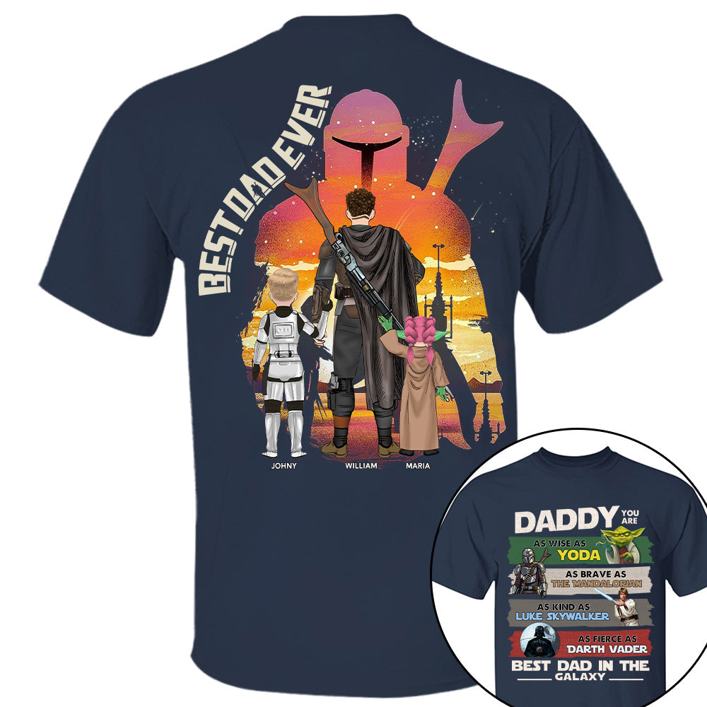 Best Dad Ever - The Dadalorian Personalized Shirt Gift For Dad - Custom Father's Day Gift