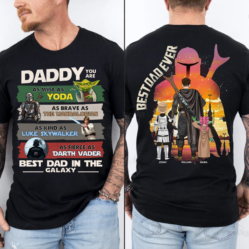Best Dad Ever - The Dadalorian Personalized Shirt Gift For Dad - Custom Father's Day Gift