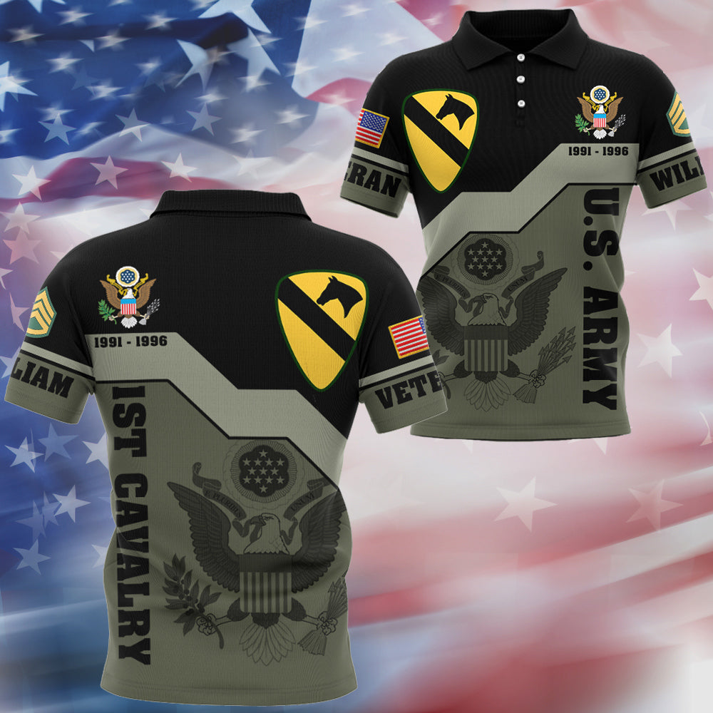 Custom 3D All Over Prints T-Shirt, Personalized Name And Military Logo Gift For Veteran H2511 Do99
