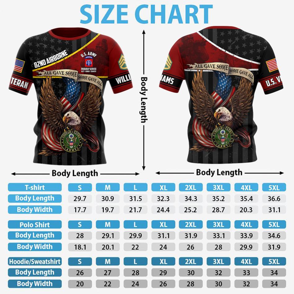 Proudly Served Duty Honor Country All Gave Some Some Gave All Custom Division All Over Print Shirt Hoodie Gift For US Veteran H2511 Trna