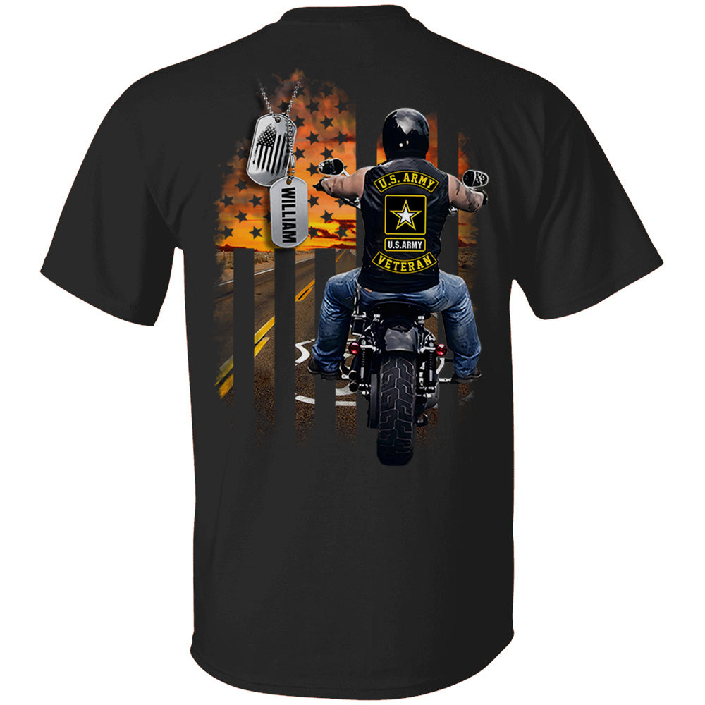 Veteran Biker 66 Route American Flag Personalized Shirt For Veteran H2511