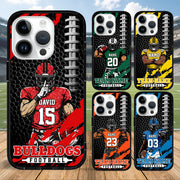 Personalized American Football Player Custom Name and Number | Phone Case Gift For Gameday Mom Dad Family H2511 Trna