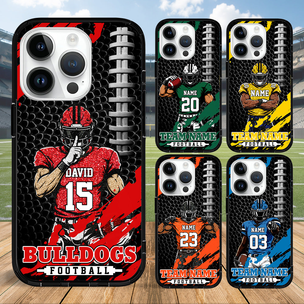Personalized American Football Player Custom Name and Number | Phone Case Gift For Gameday Mom Dad Family H2511 Trna