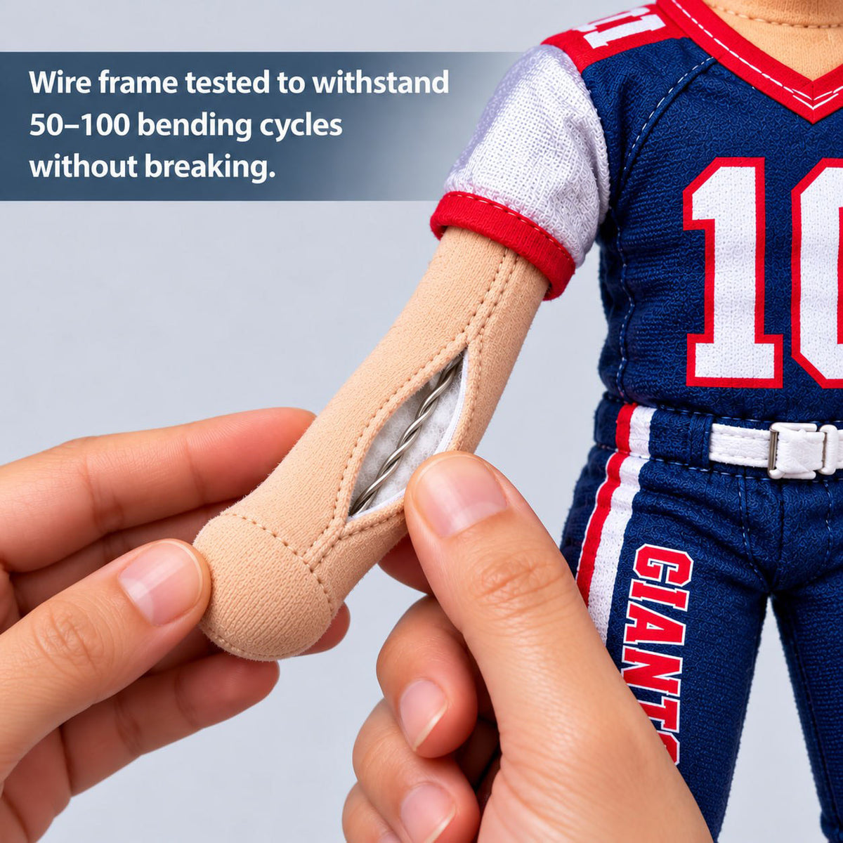 Personalized Football Squishy Toy Poseable Plush Doll, Funny Gift For Sport Lovers NA04 Pt99 NT01