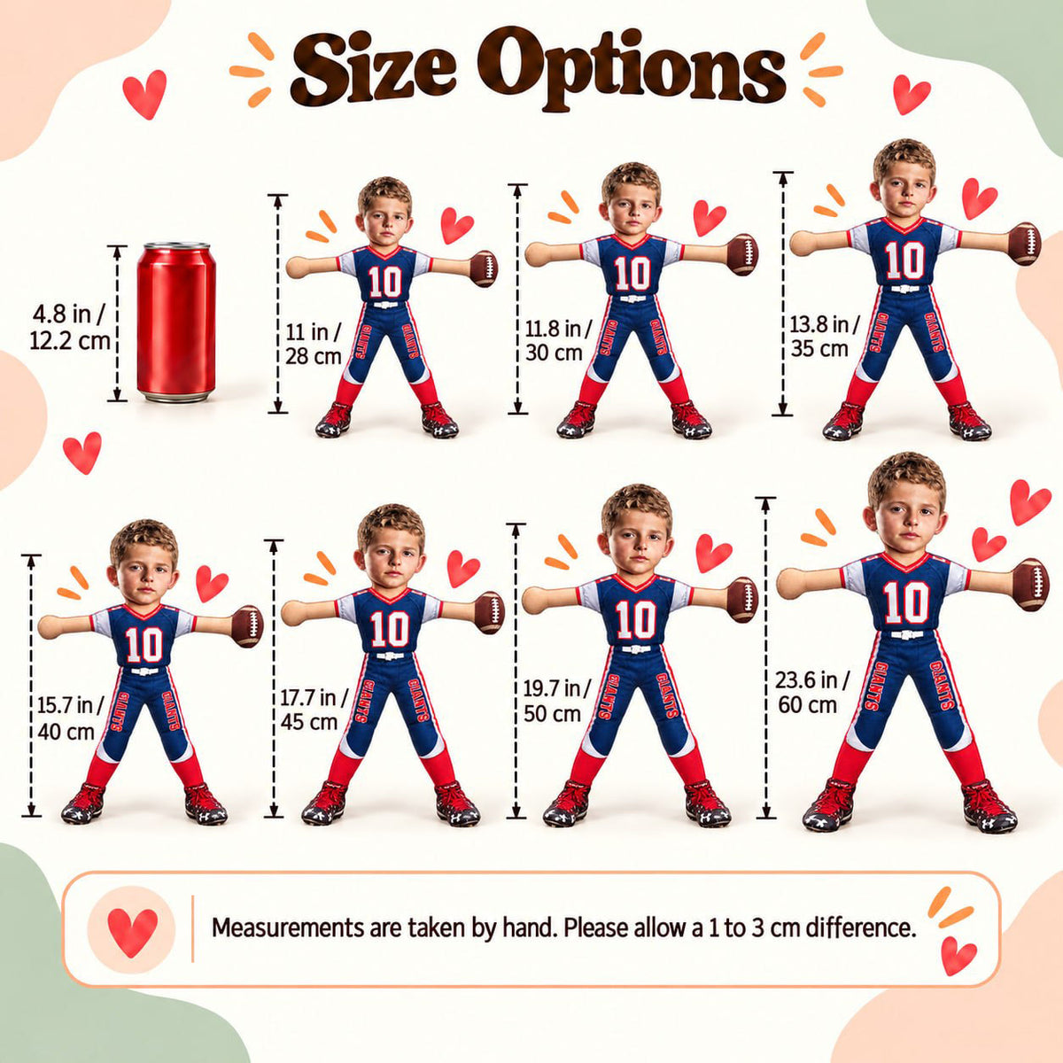 Personalized Football Squishy Toy Poseable Plush Doll, Funny Gift For Sport Lovers NA04 Pt99 NT01